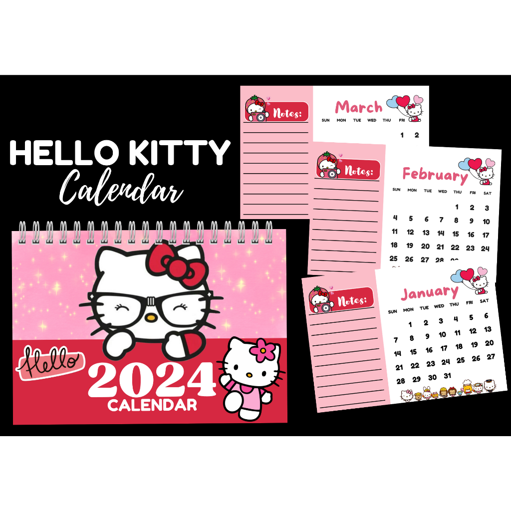 Hello Kitty Desk Calendar 2024 Shopee Philippines