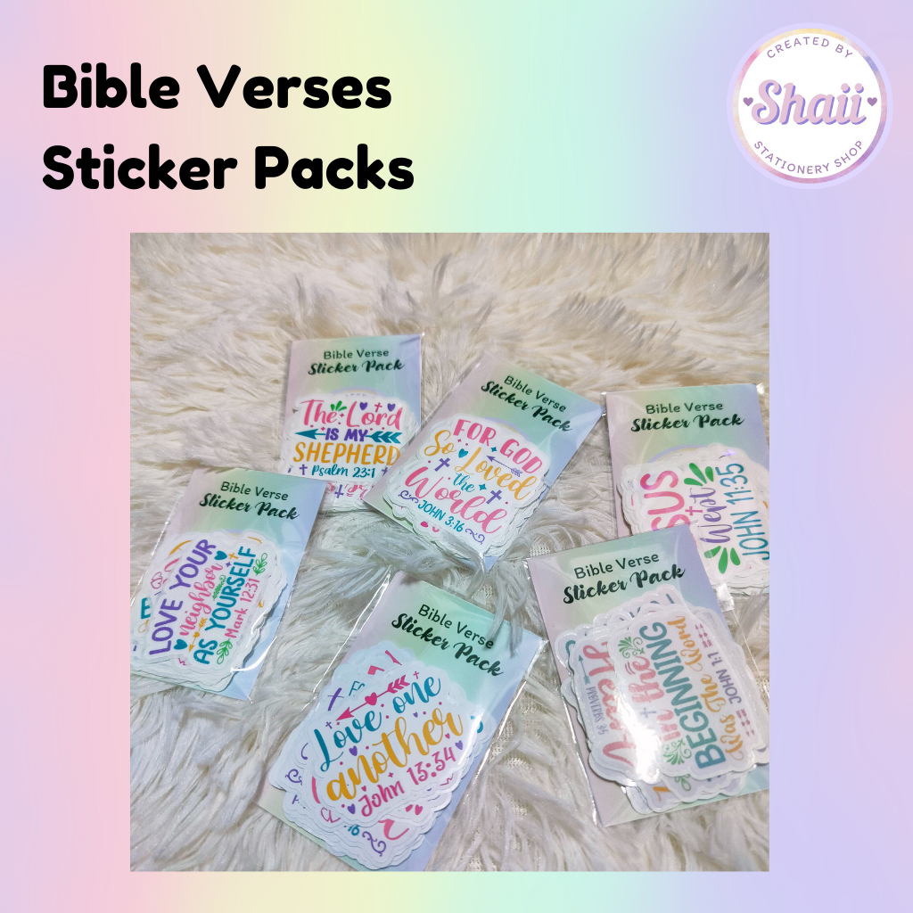 Inspirational Bible Verse Stickers - (Pack Of 50) - Faith, Business, Knowledge