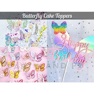 Little Butterfly Cake Topper Butterfly Cake Topper Boho Cake