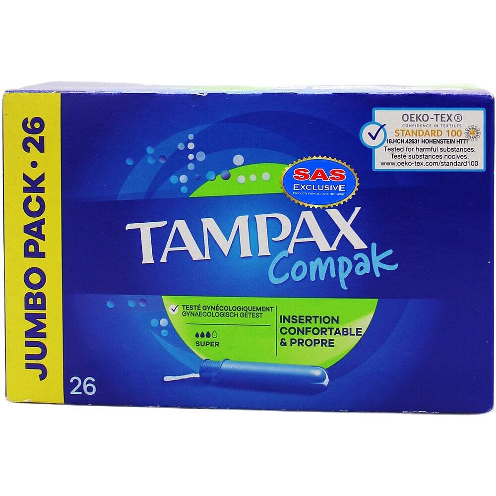 Tampax Compak Tampons 26 Jumbo Pack Super Heavy Shopee Philippines