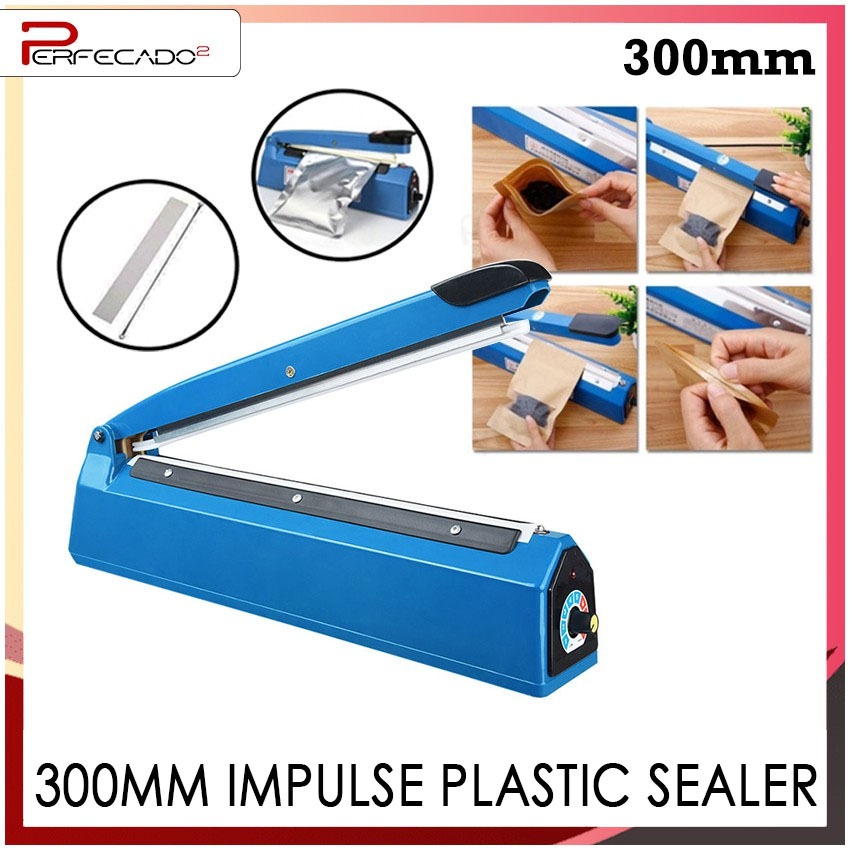 PFS-300 Heavy Duty Impulse Plastic Sealer 300mm Manual Hand Sealer Heat ...