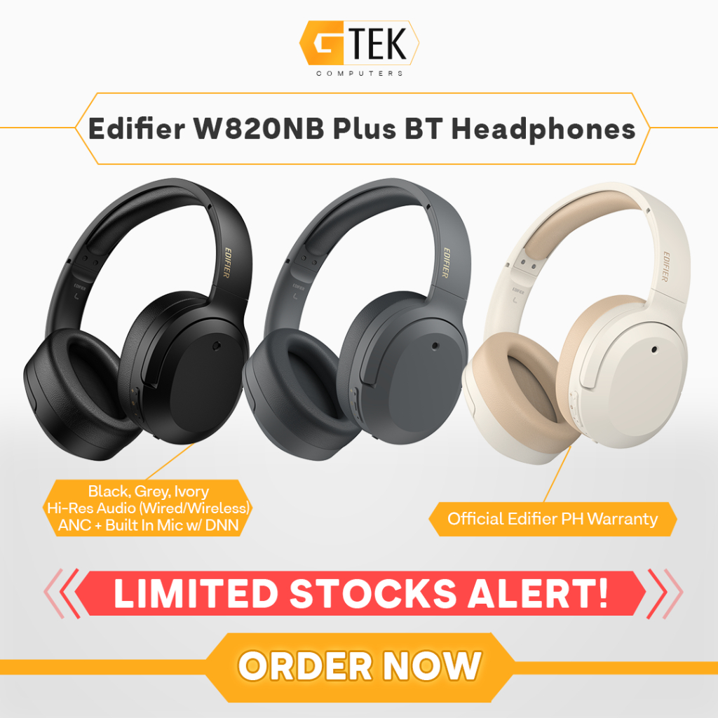 Edifier W820NB Plus Hi-Res Active Noise Cancelling Bluetooth Stereo  Headphones