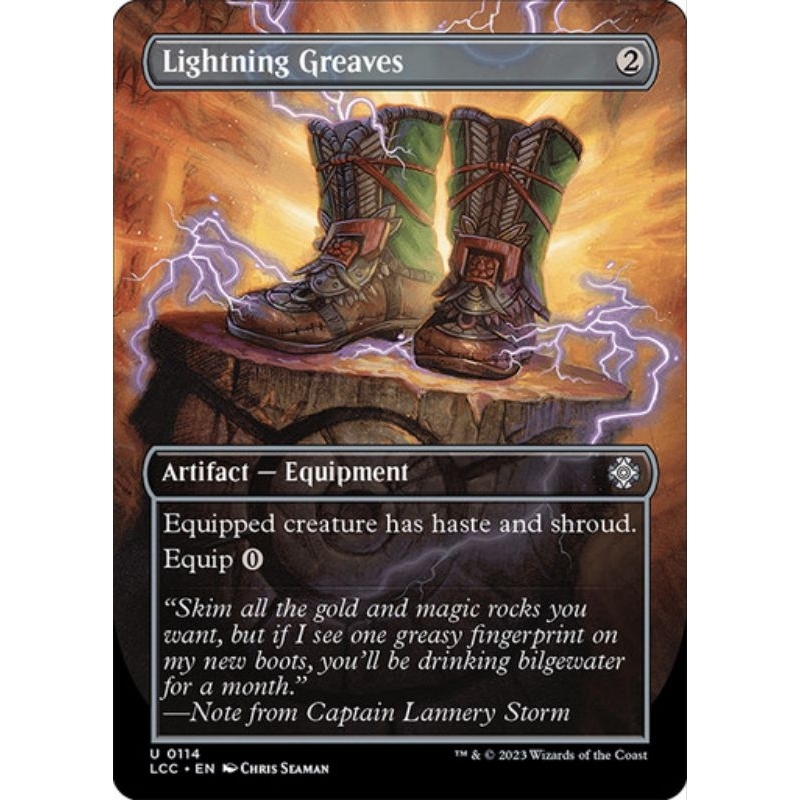 Lightning Greaves (borderless) LCC MTG Cards (WotC