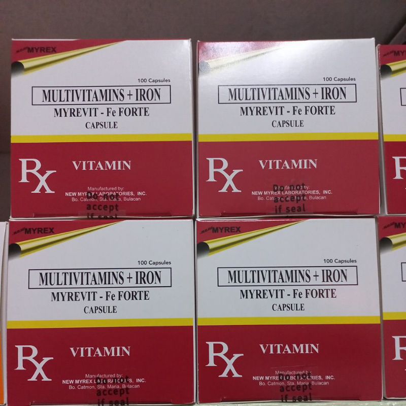 Multivitamins + Iron (MYREVITFe FORTE)100'S Shopee Philippines