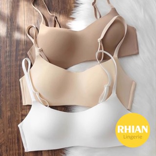 Rhian korean women no wire tshirt bra plus size sexy wireless push up  seamless black bras for ladies