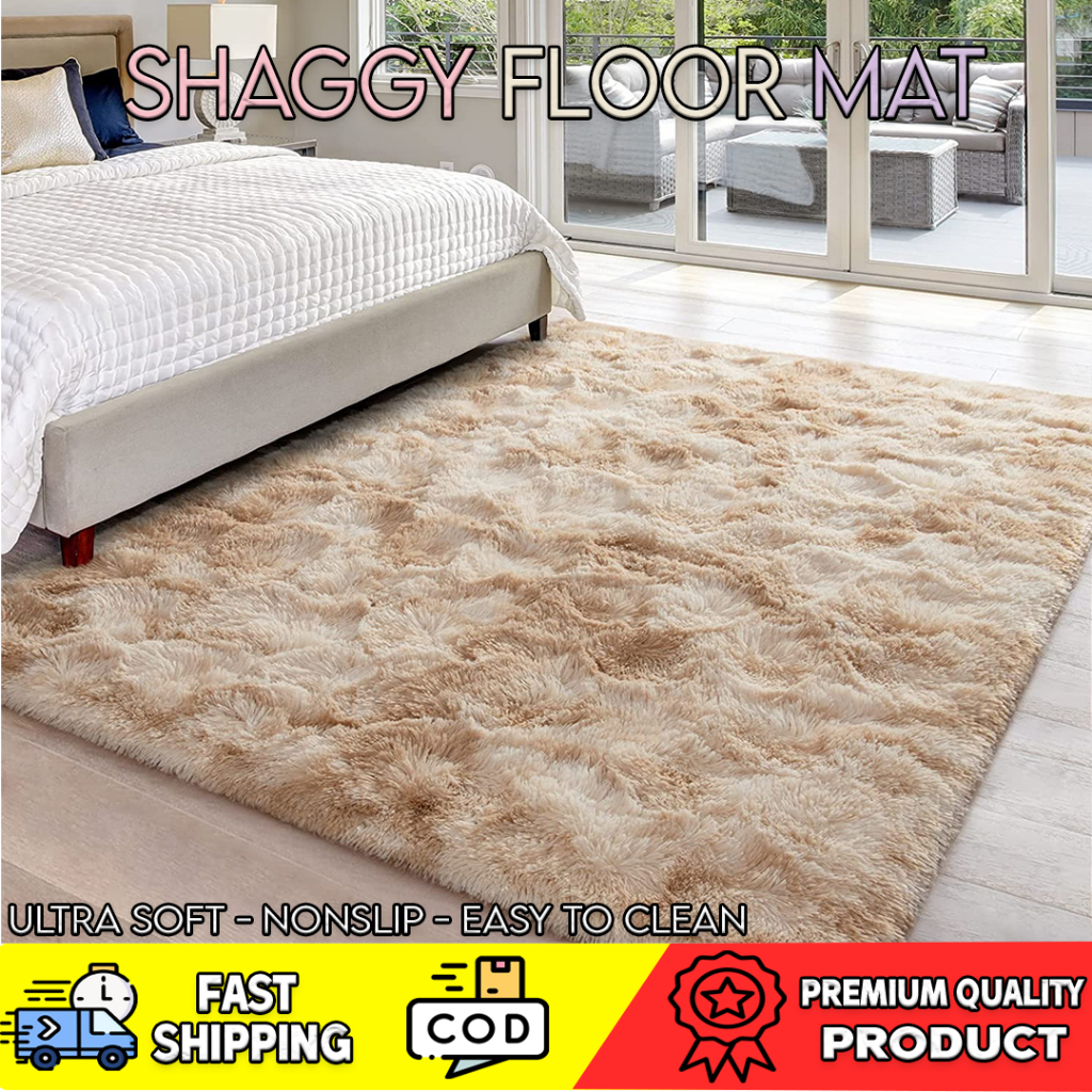 Shaggy Floor Mat - 2 Tone Modern Super Soft Warm Minimalistic Area Rugs ...