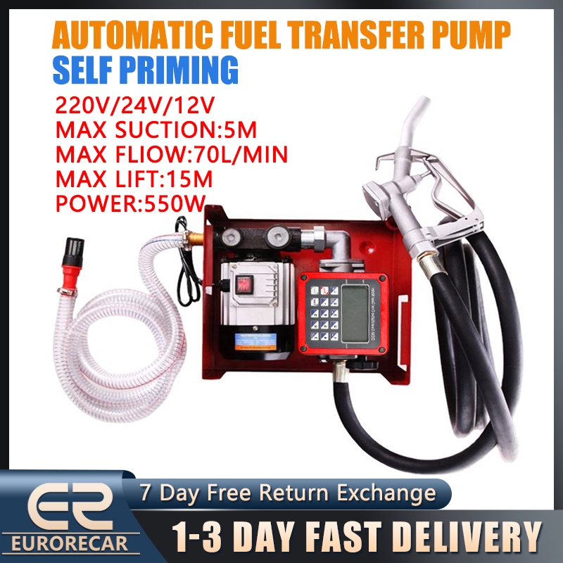 220V 24V 12V Self Priming Electric Fuel Transfer Pump Portable