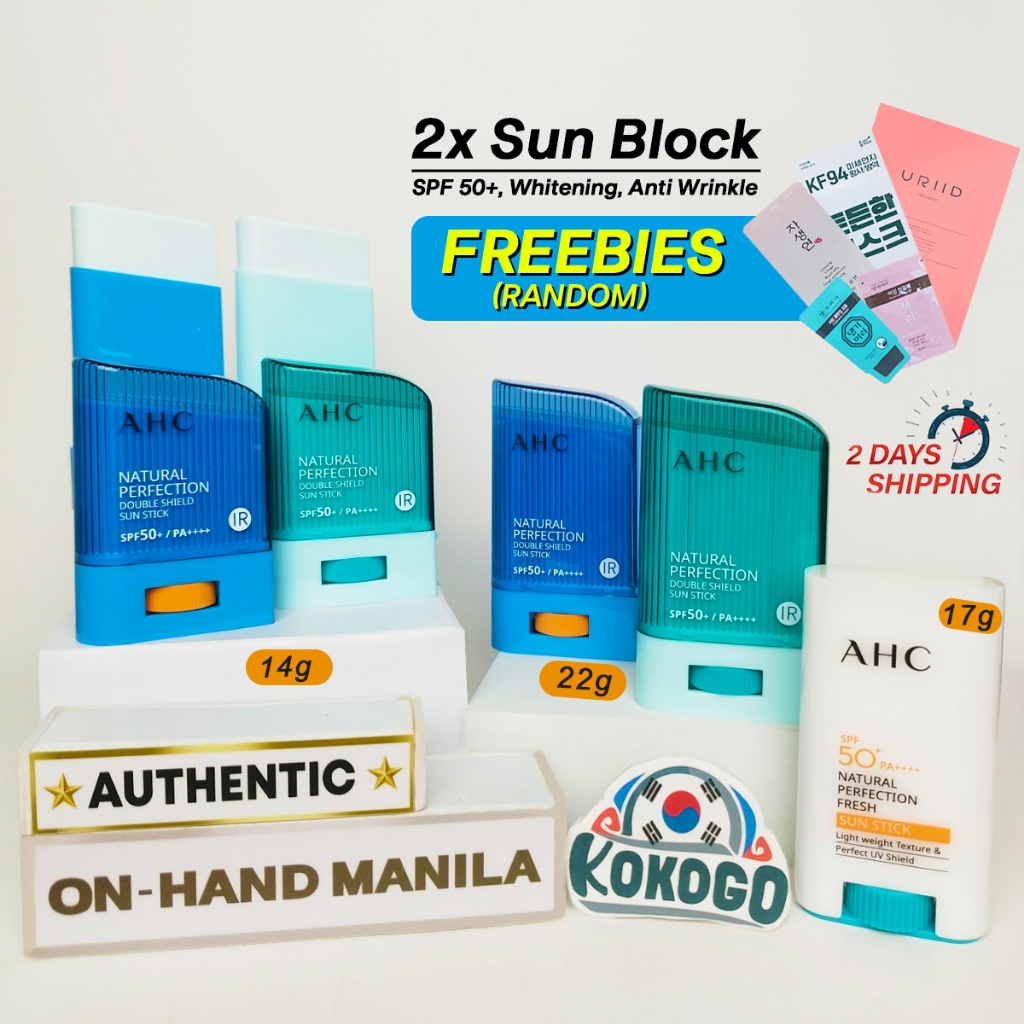 AHC Natural perfection fresh sun stick, Double Shield Sun Stick 14g ...