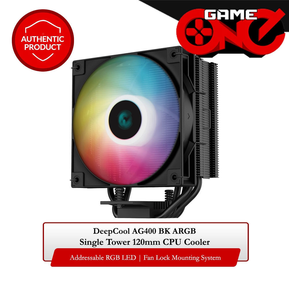 Deepcool Ag400 Bk Argb Single Tower 120mm Cpu Cooler Shopee Philippines 7522