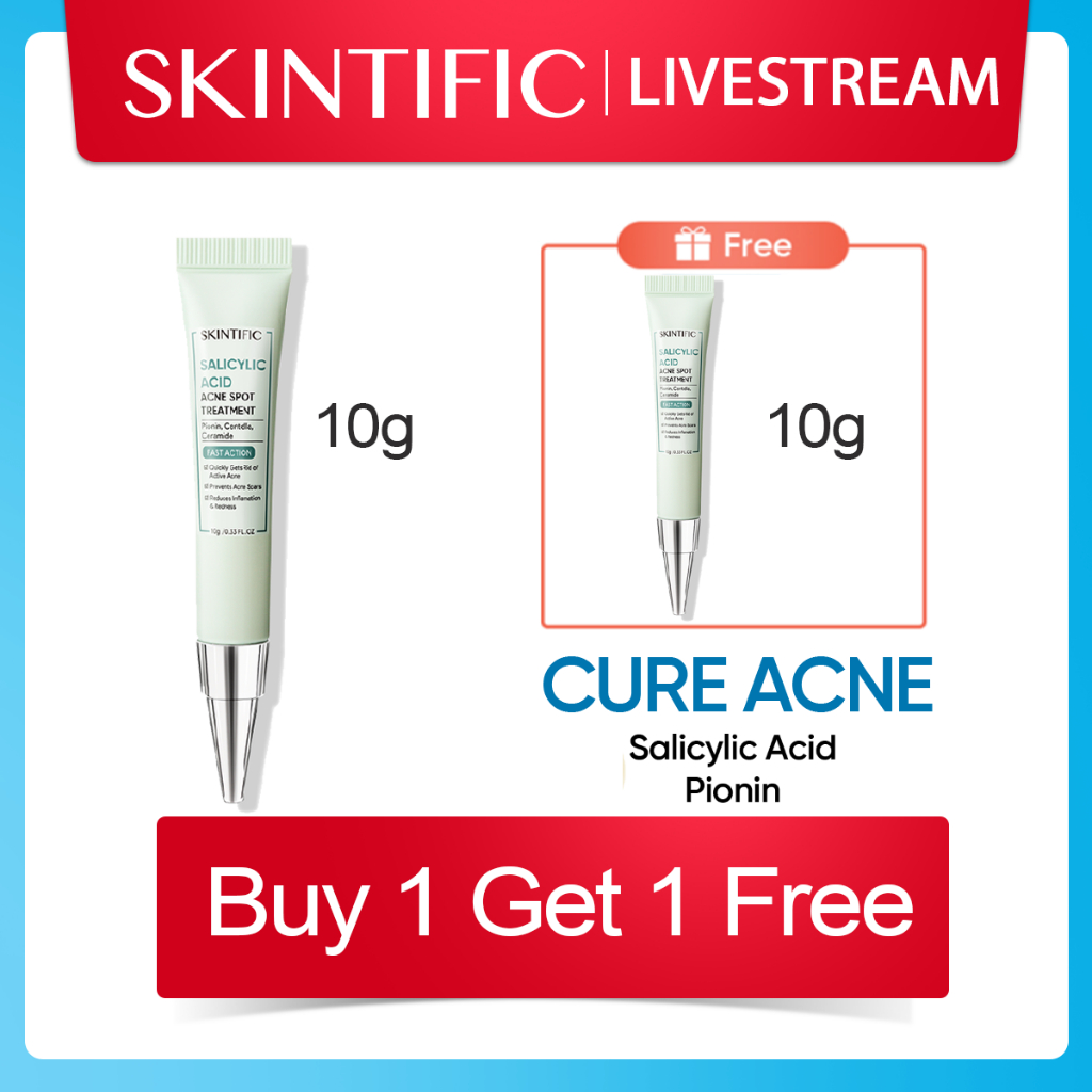 【GET 2PCS】Skintific Salicylic Acid Acne Spot Treatment Gel 10g Cure