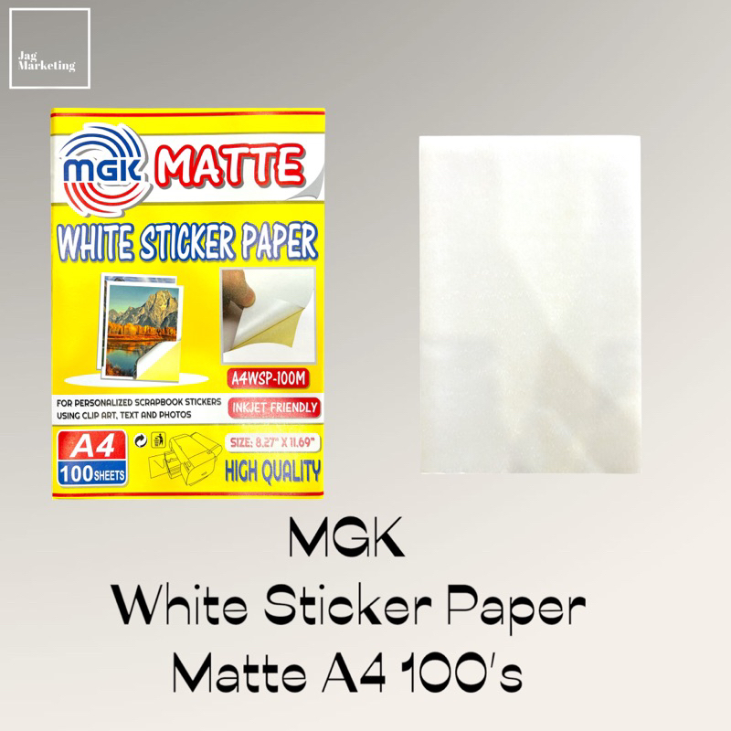 A4 mgk sticker paper matte 100’s | Shopee Philippines