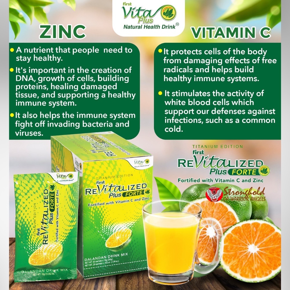 First ReVitaLized Plus Forte Fortified with Vitamin C and Zinc Dalandan