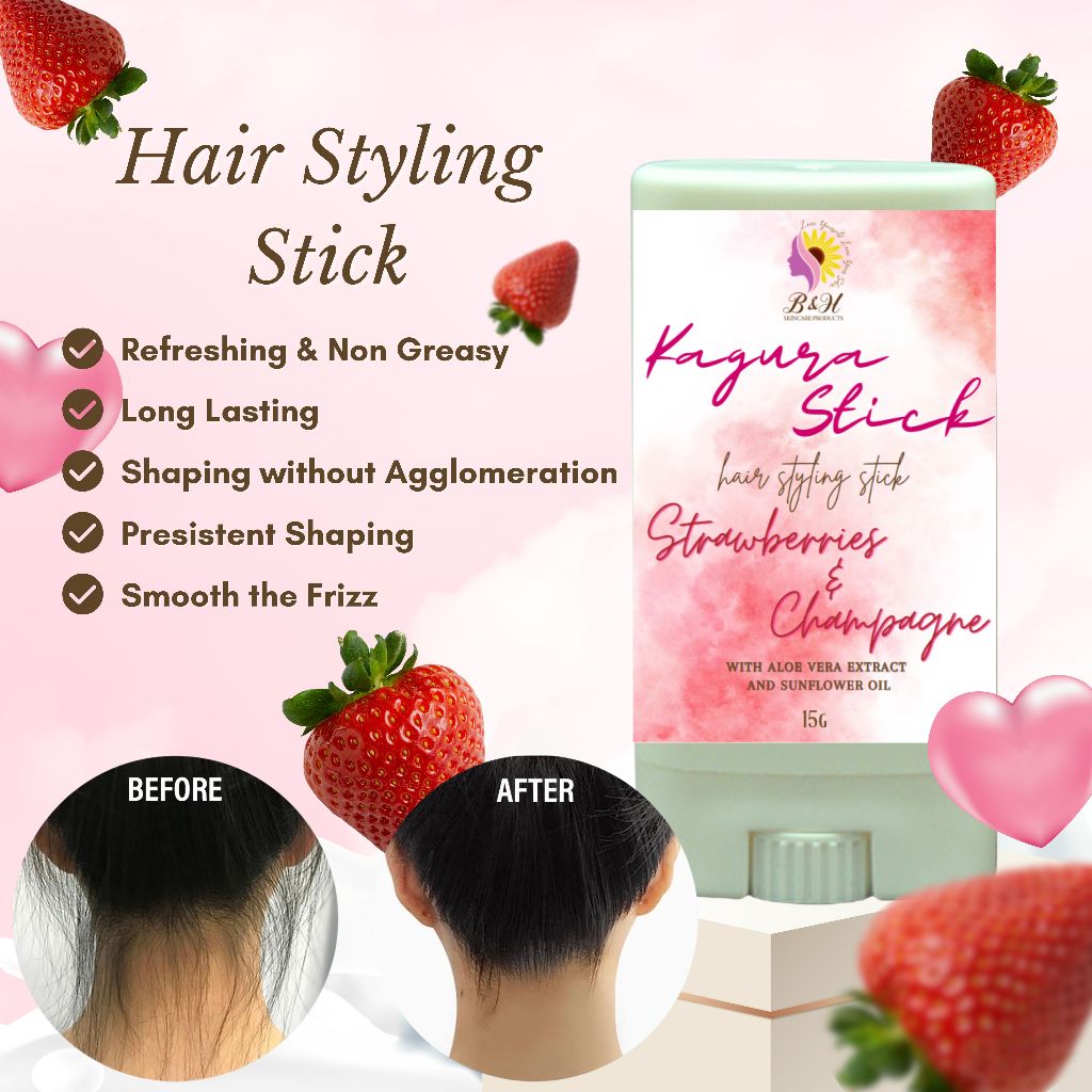 B&H HAIR STYLING STICK KAGURA with Aloe Vera & Sunflower Oil HAIR WAX