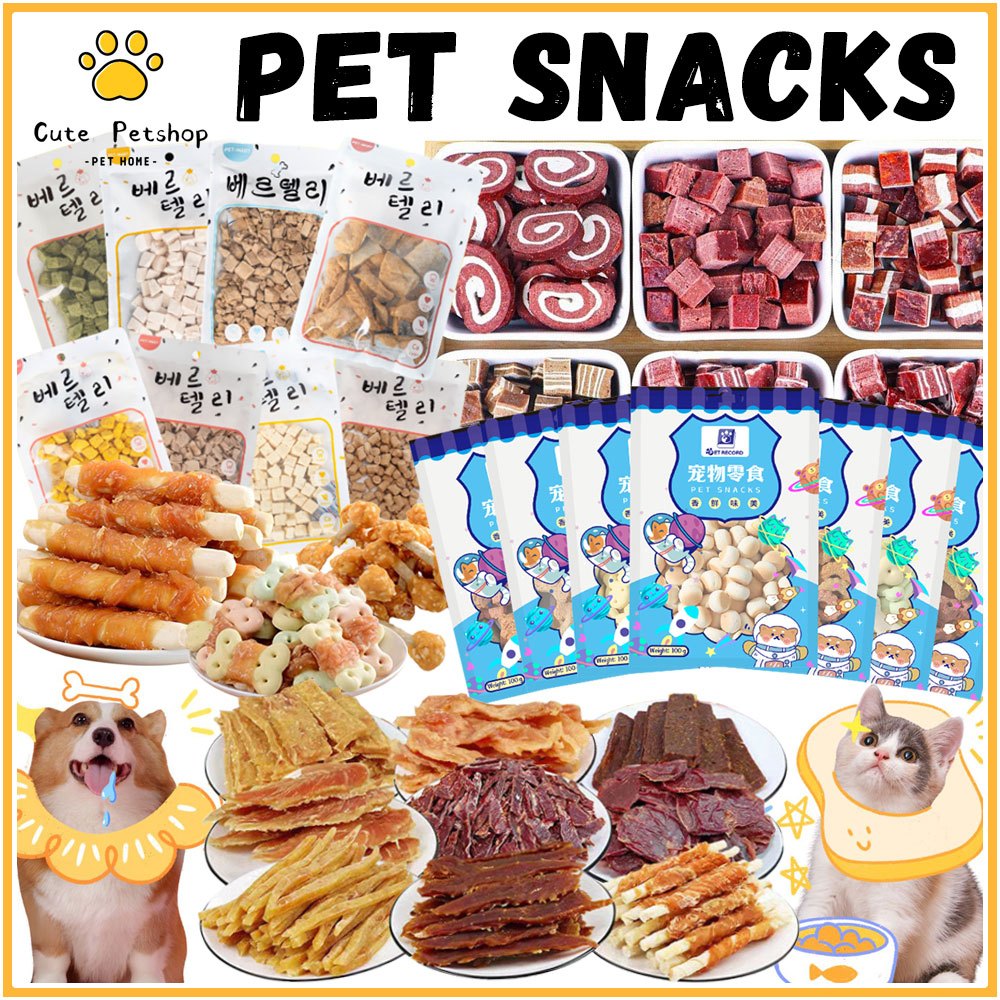 100g Dog Treats Chicken Jerky Beef Chicken Pet Treats Dog Food Dog Training Treat Shopee