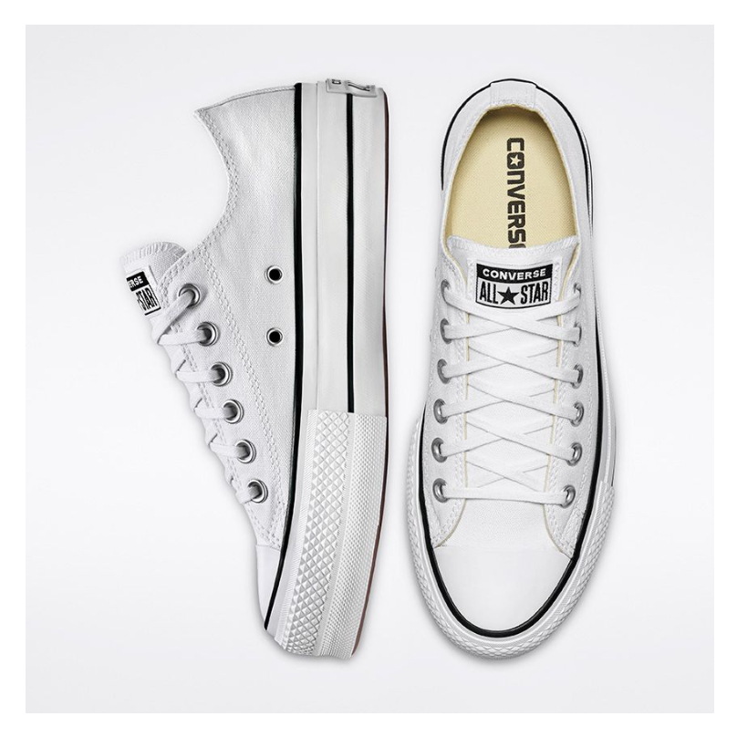 SHOE SALON Converse Chuck Taylor All Star Lift Ox Women's Shoes White ...