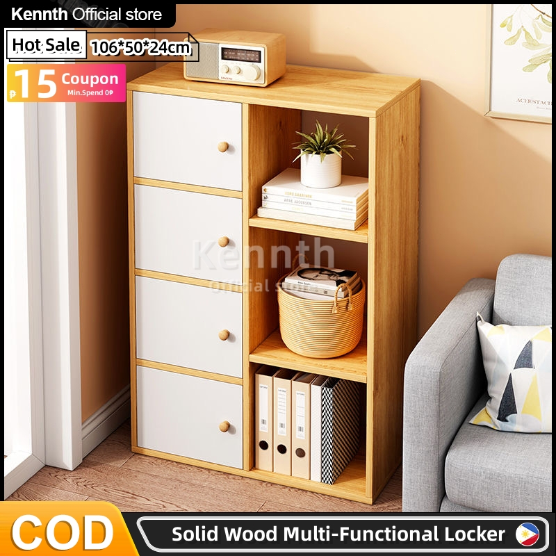 Storage Cabinet 106*24*50cm ,Solid Wood Multifunctional Simple Locker ...