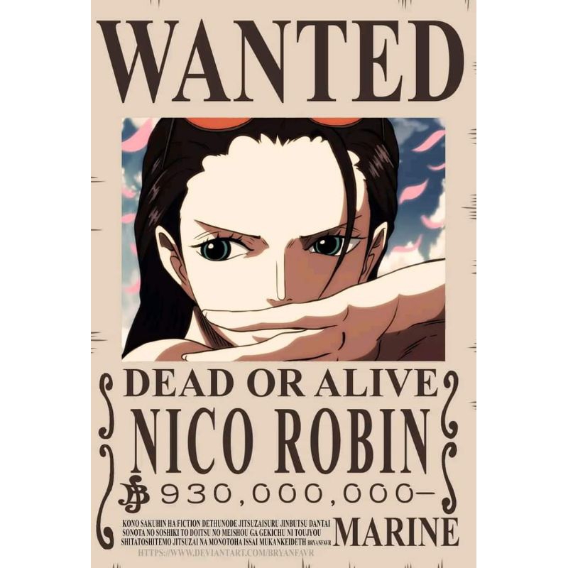 Nico Robin Wanted Poster | Shopee Philippines