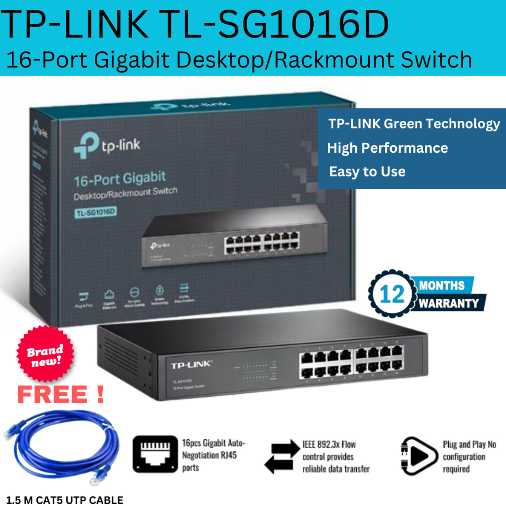 TP-Link 16-Port Gigabit Ethernet Switch - Fgee Technology