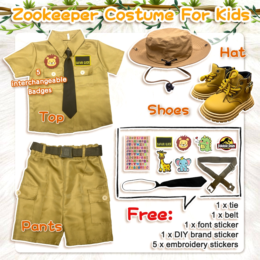 SAFARI COSTUME FOR BABY BOY JUNGLE ANIMALS / ZOOKEEPER COSTUME FOR KIDS ...