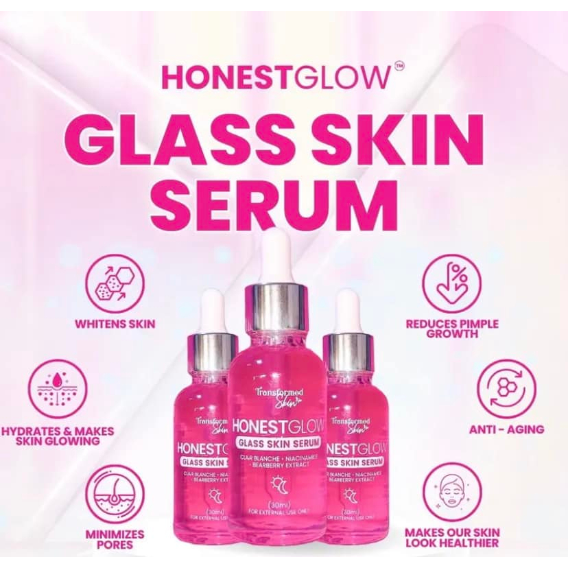 HONEST GLOW GLASS SKIN PINK SERUM | Shopee Philippines