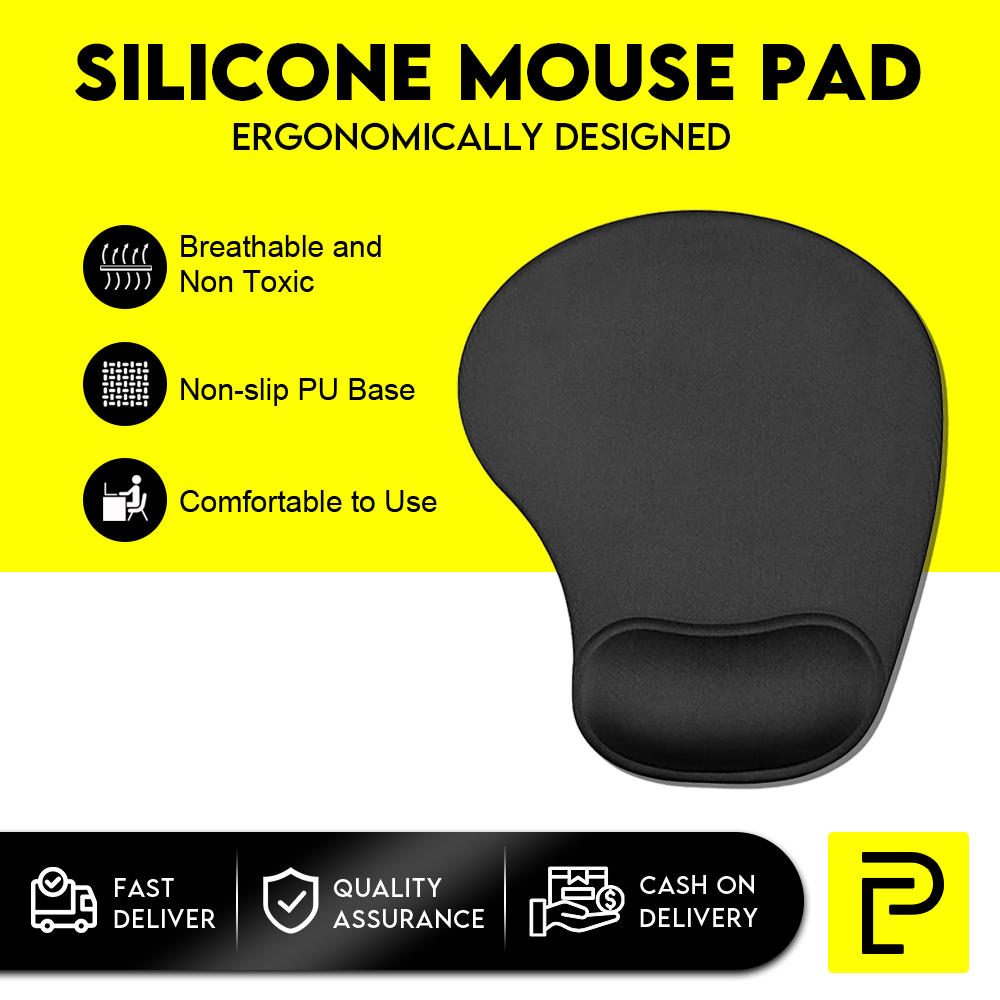 Popcorn Silicone Mouse Pad With Hand Rest For Office And Gaming Use ...