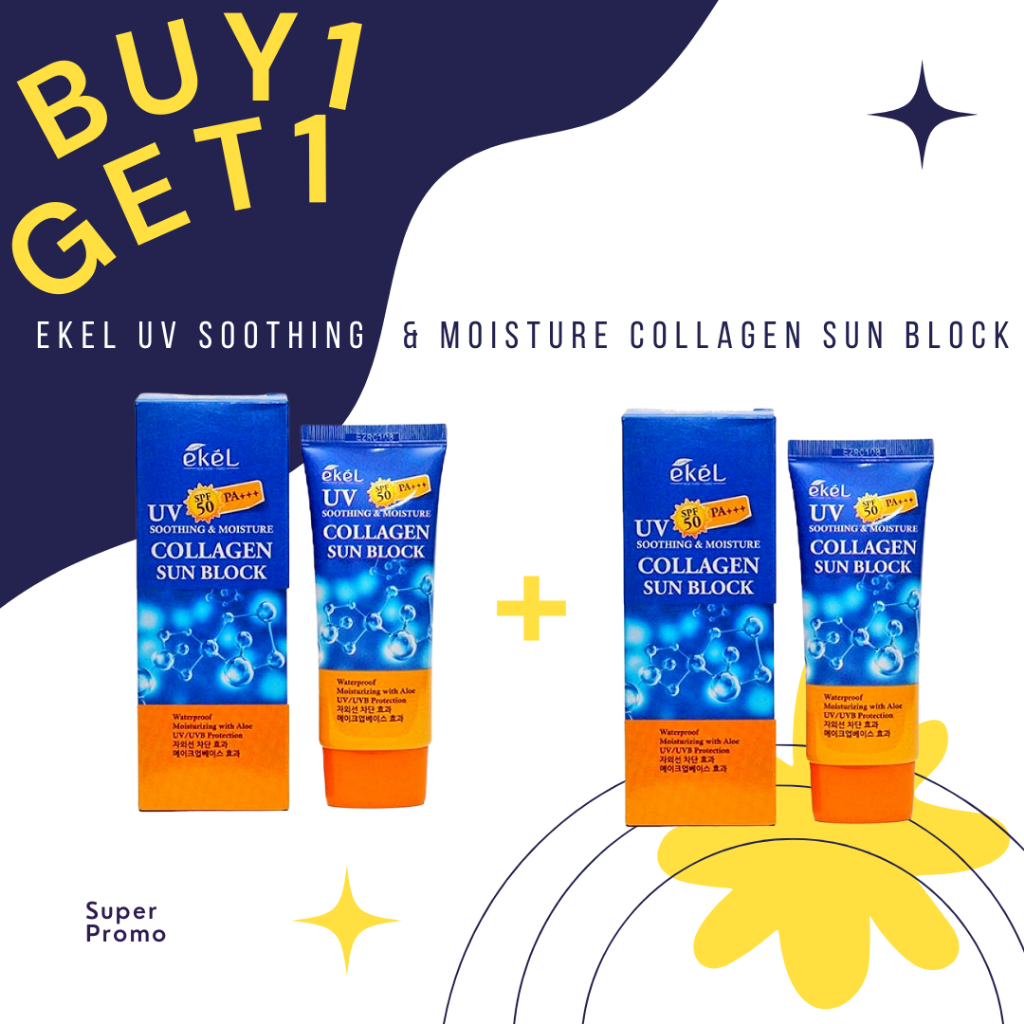 Ekel Collagen UV Soothing & Moisture Sun Block SPF 50 PA +++ 70ml Buy 1 ...
