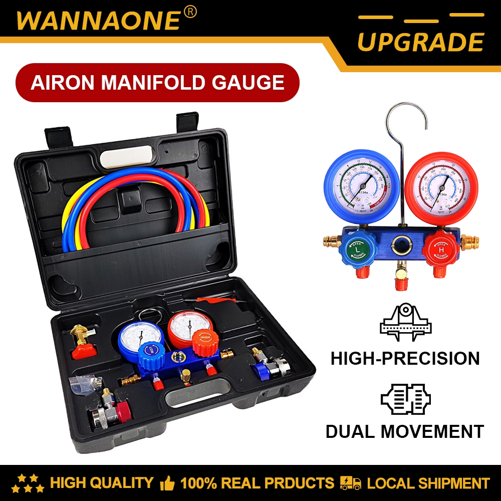 R134a Car Aircon Manifold Gauge Freon Pressure Gauge AC Manifold Gauge