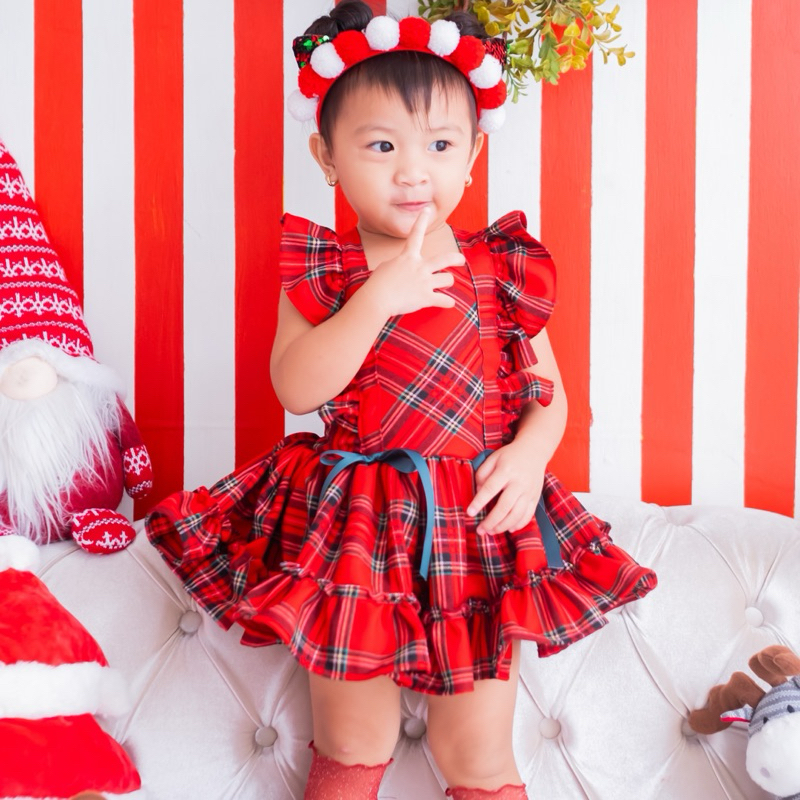 Natalie Plaid Tutu Christmas outfit for Kids Shopee Philippines