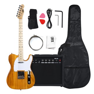 ZLG Telecaster guitar Electric Guitar Set Natural Color Alnico pick up ...