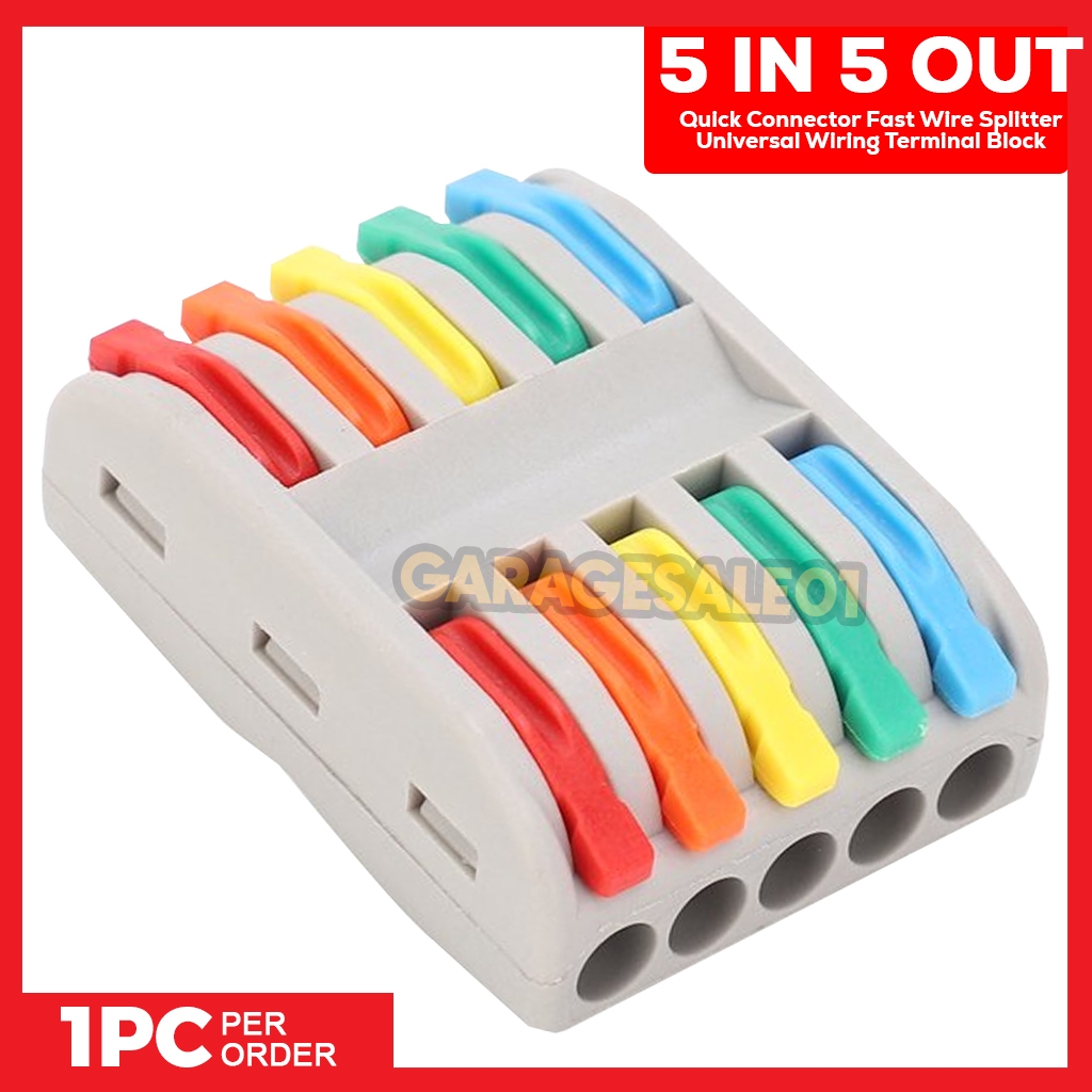 Quick Terminal Block 5 IN 5 OUT Connector Spl Quick Connector Wire ...