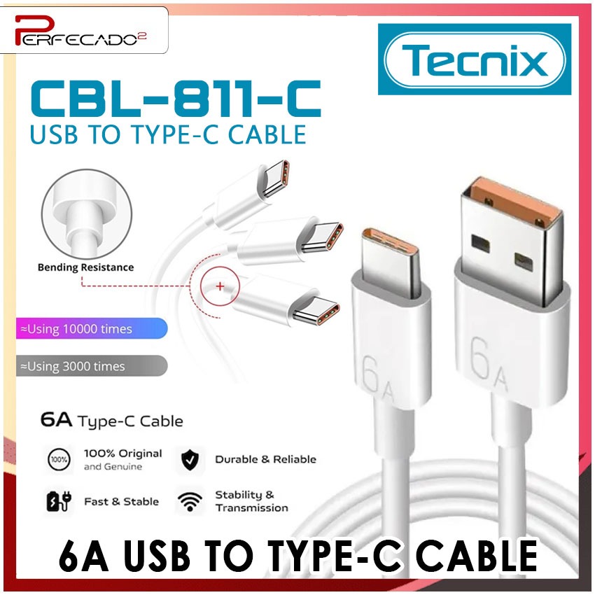 Tecnix Cbl C Usb To Type C Cable A Quick Charging Data Cable Usb To Type C Shopee