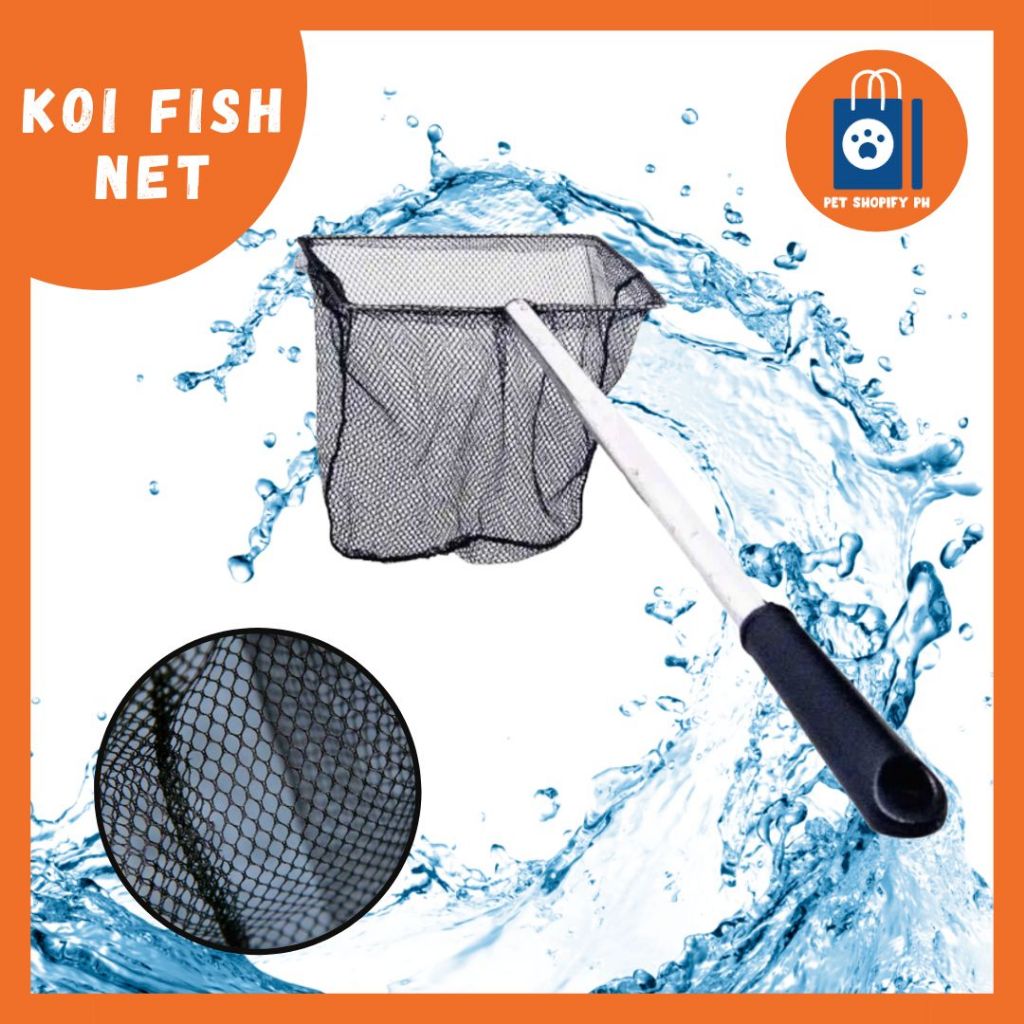 KOI SQUARE FISHING LANDING NET - ADJUSTABLE HANDLE (Available in ...