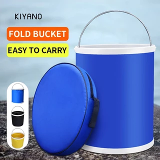 Transparent Lid Fishing Bucket, Portable Foldable Fishing Bucket