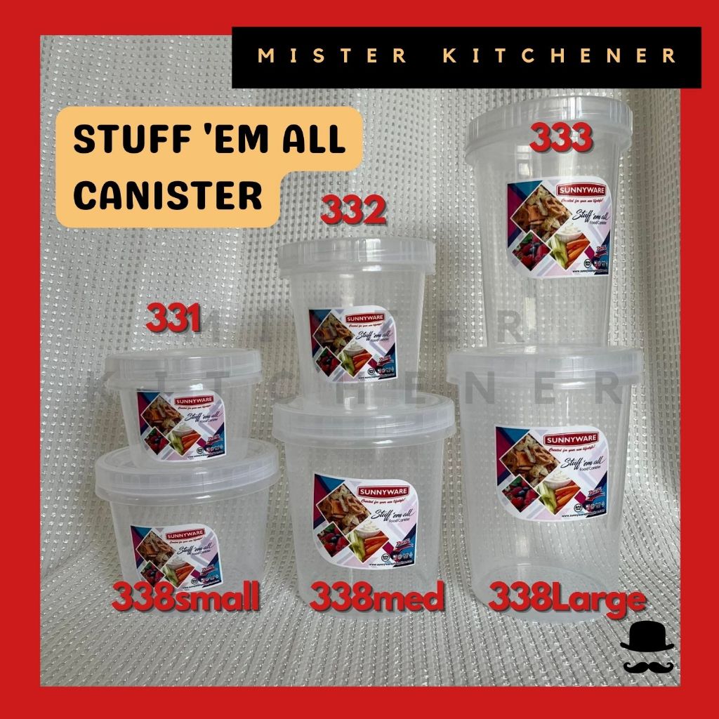 ROUND CANISTER SUNNYWARE 3PCS SET | Shopee Philippines