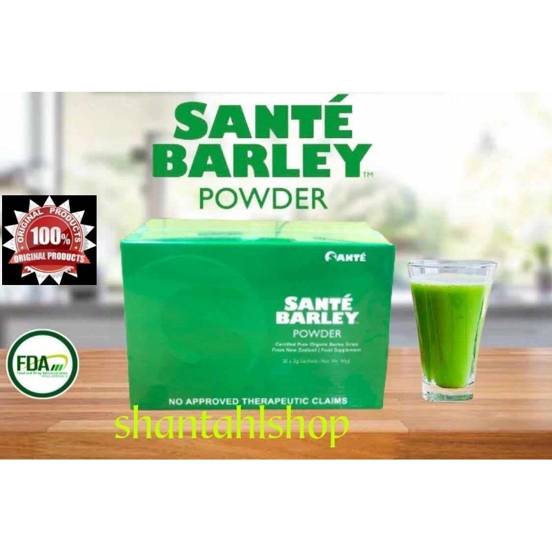 Original Sante Barley Powder Pure Organic Barley Grass (30 sachets
