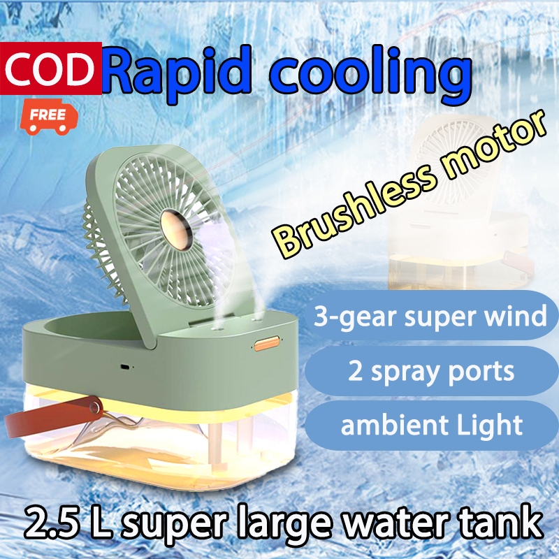 3 In1 Portable Air Cooler 2.5L Remote control Dual Mist Fan ...