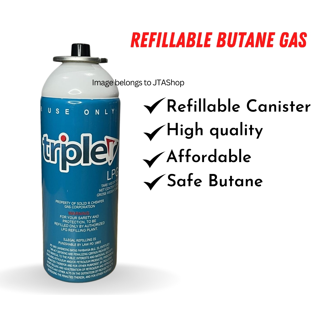 Tripler Butane Gas Refillable Butane Gas Sold Per Piece Shopee