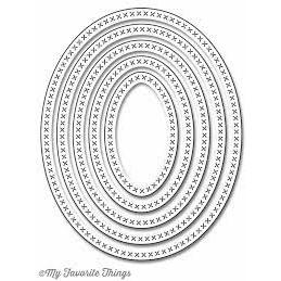 My Favorite Things Die Namics - Cross Stitched Oval Stzx #MFT-651 ...
