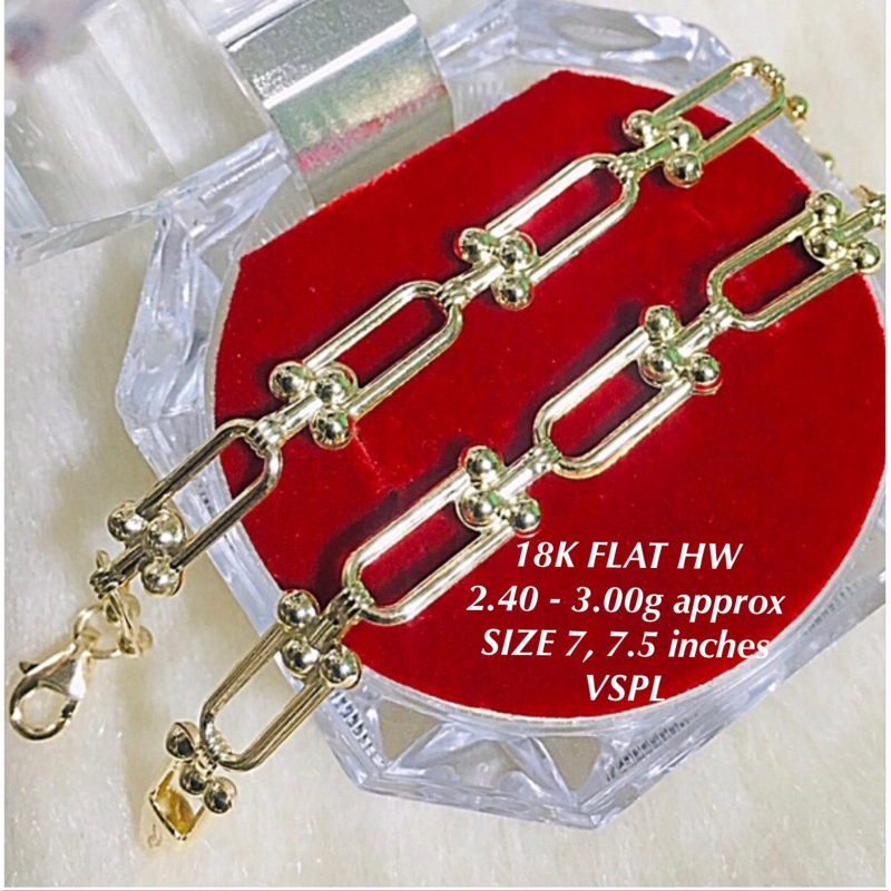 18K Saudi Gold FLAT HW Bracelet VSPL (Nasasangla) | Shopee Philippines
