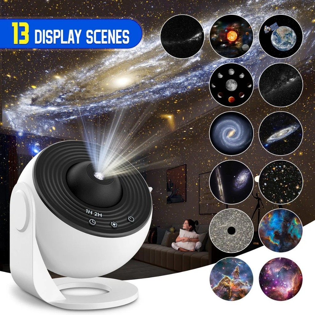 Planetarium LED Galaxy Starry Sky Projection Lamp Creative Earth Moon ...