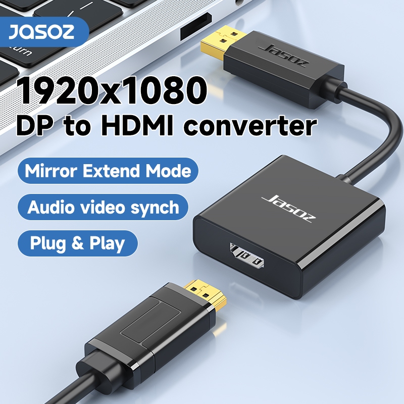 Jasoz 4K Display Port to HDMI Converter Displayport DP to HDMI Cable