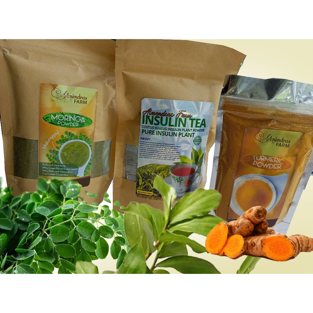 Moringa Tea, Insulin Plant Tea and Turmeric Powder Tea 120g | Shopee ...