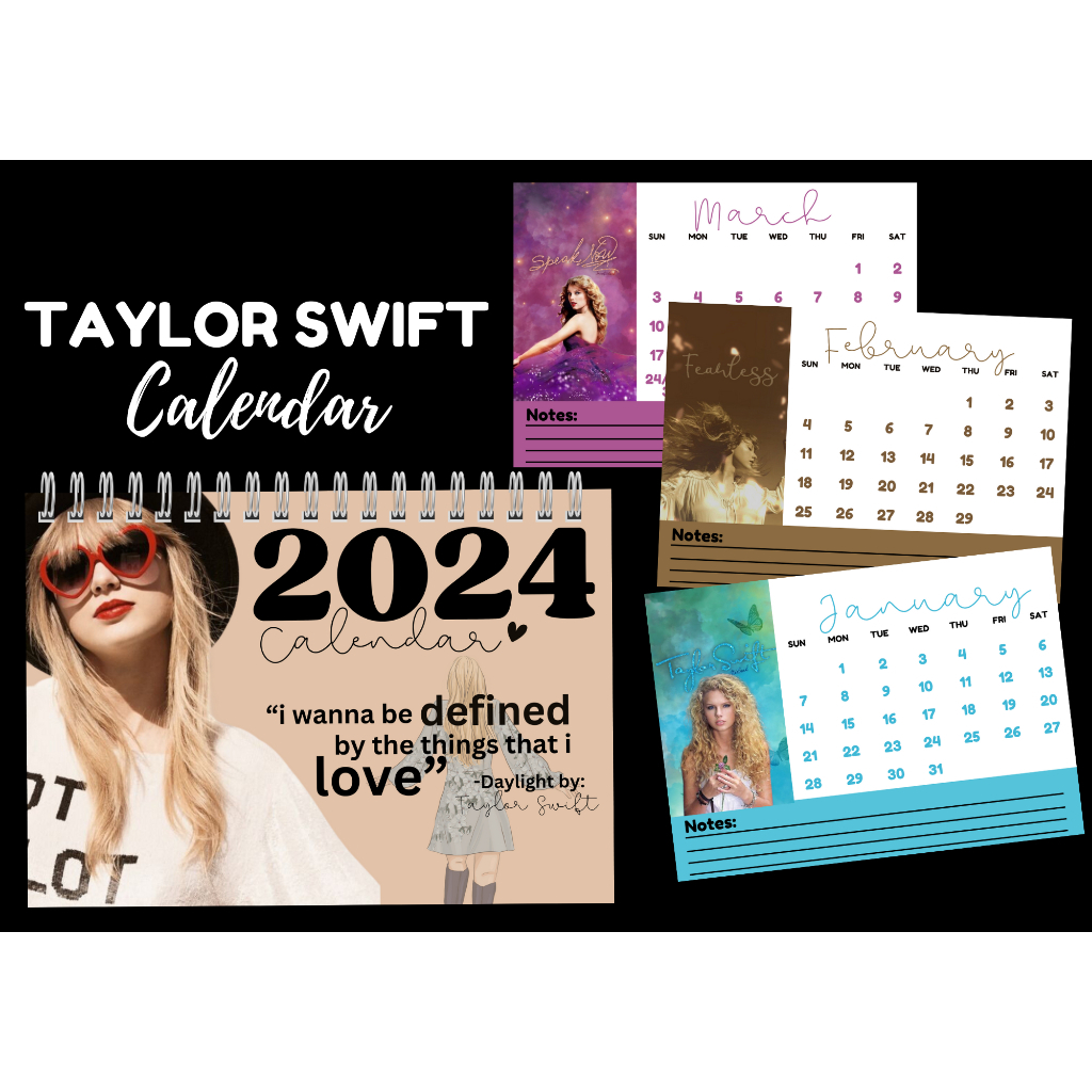 TAYLOR SWIFT Desk Calendar 2024 Shopee Philippines
