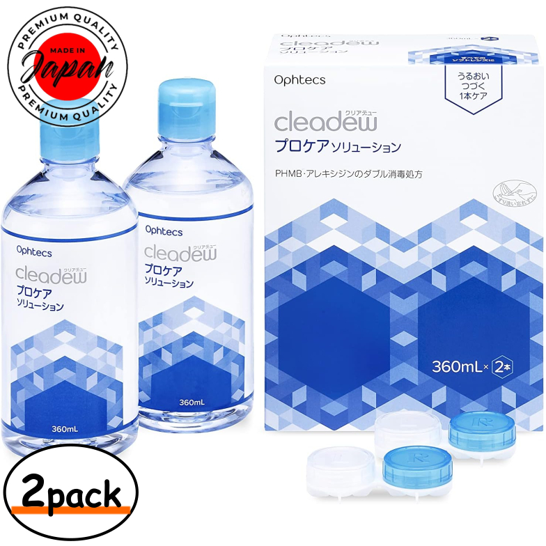 Ophtecs JAPAN cleadew Procare Solution [360mL x 2 bottles] Made in