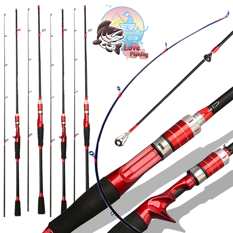 M Fishing Rod Ultralight Carbon Fibre Spinning Rod 1.8M/2.1M Fishing ...