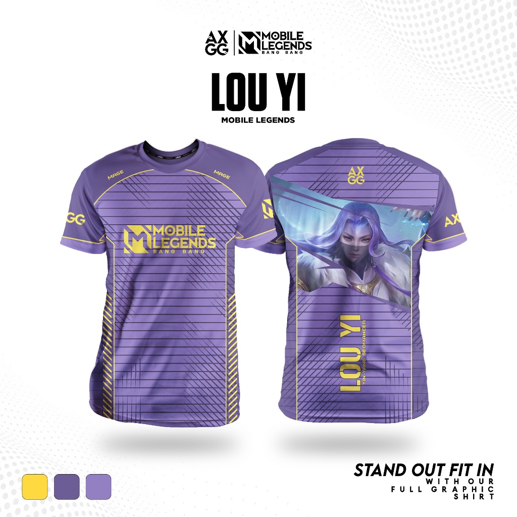 AXGG Mobile Legends Camilla Cecilion Atlas PopolKupa YuZhong LouYi Benedetta Khalid Gaming T Shirt