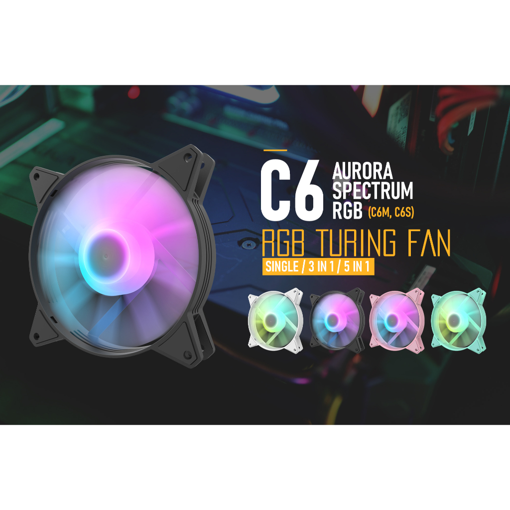 HiteqPC | DarkFlash C6 Aurora Spectrum RGB 3IN1 FAN KIT | Shopee ...