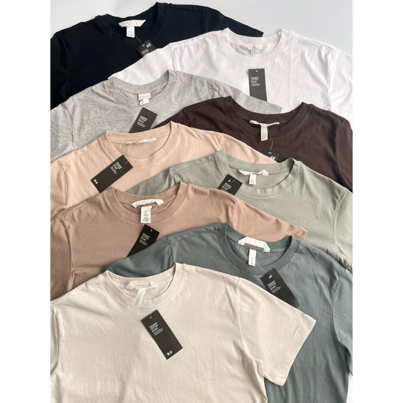 H&M Basic Cotton Tshirt Full Length | Shopee Philippines