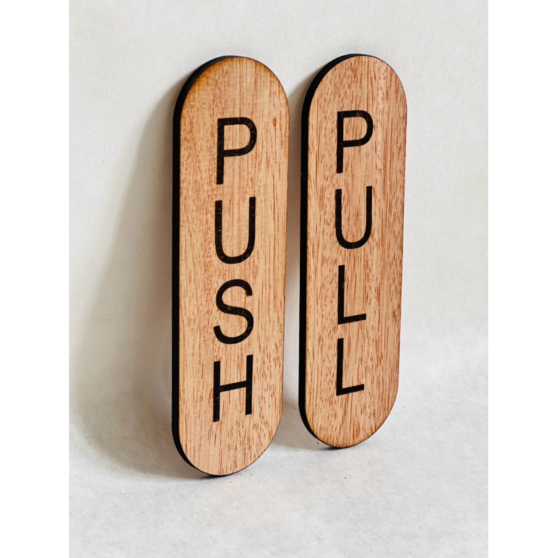 Wood Push Pull Door Signage | Shopee Philippines
