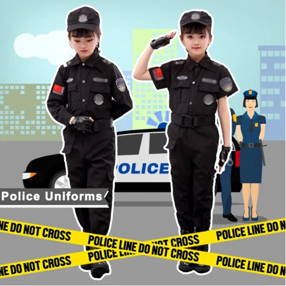 Police Costume For Kids Boys Girls Pulis Costume For Kids Children ...